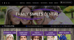 Desktop Screenshot of familysmilesdentalcare.com