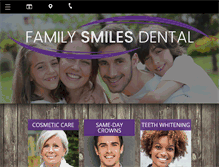 Tablet Screenshot of familysmilesdentalcare.com